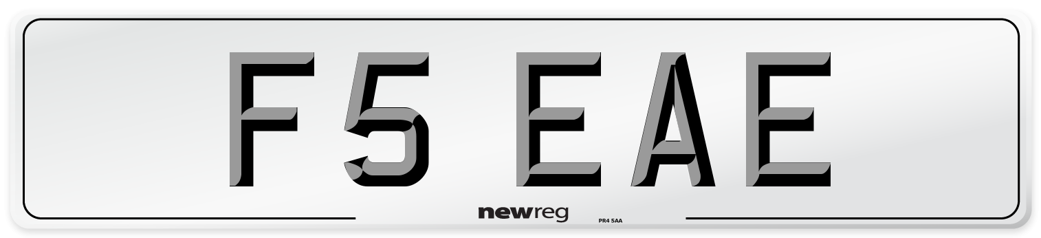 F5 EAE Number Plate from New Reg